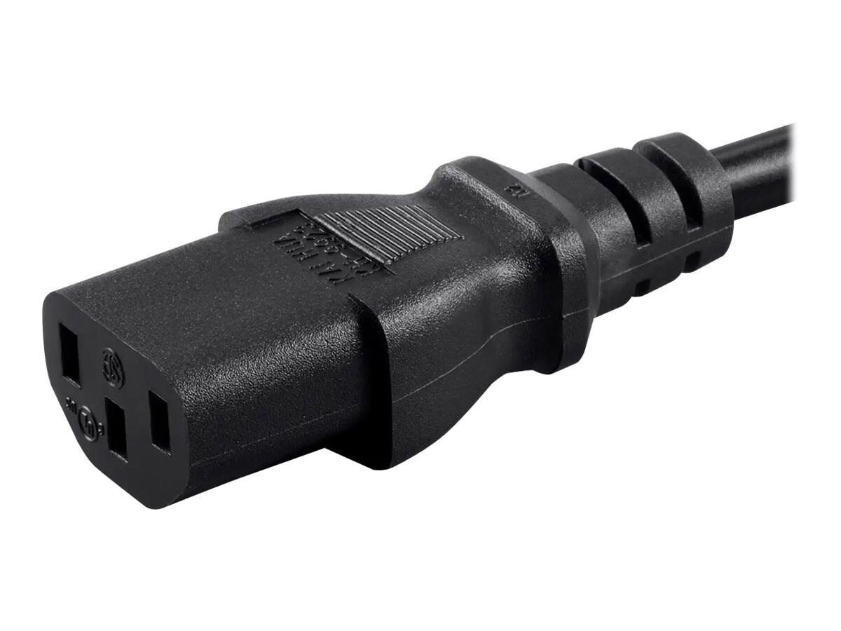 Monoprice Nema 5-15P To Iec 60320 C13 16Awg 13A/1625W 3-Prong Power Cord, Black, 8FT