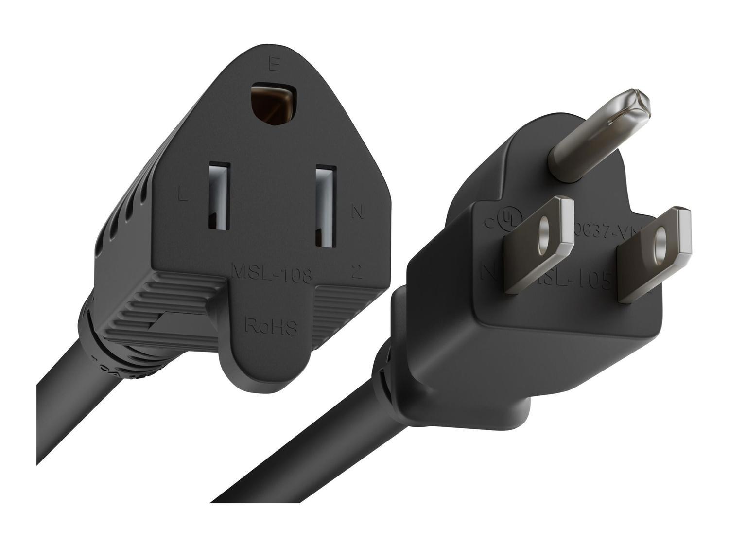 Unc Group Unc 5-15P To 5-15R 15A Power Cord, Black, 10FT