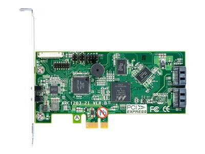 Areca Technology 2-Port Internal PCIe 2.0 X1 To 6Gbps Sata Raid Adapter