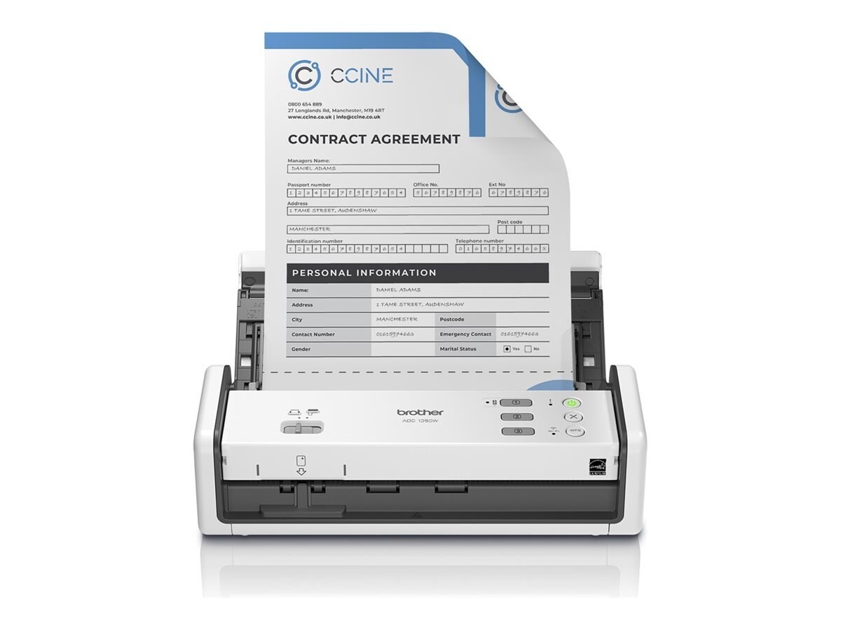Brother ADS1350W Large Format Sheetfed Scanner - 600 x 600 dpi Optical