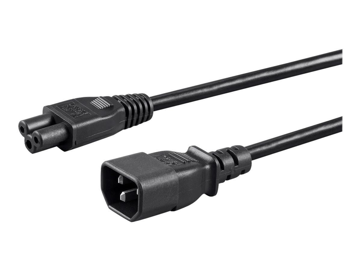 Monoprice 3-Prong Iec 60320 C14 To Iec 60320 C5 18Awg 7A/125V Power Cord, Black, 6FT