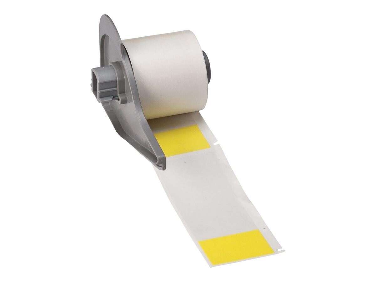 Brady 4" X 1.5" Clear/Yellow Self-Laminating Vinyl Wrap Around Wire & Cable Labels For M6 & M7 Printers