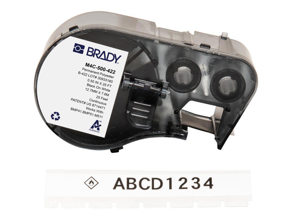 Brady 0.5" Aggressive Adhesive Multi-Purpose Polyester Labels W/ Ribbon For M4 & M5 Printers
