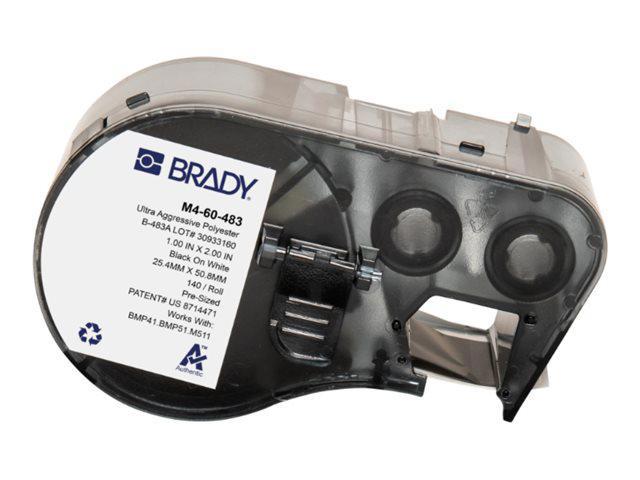 Brady 2" X 1" Ultra Aggressive Adhesive Multi-Purpose Polyester Labels W/ Ribbon For M4 & M5 Printers