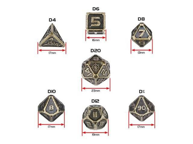 Accessory Power DnD Metal Dice Set - 7 Pieces
