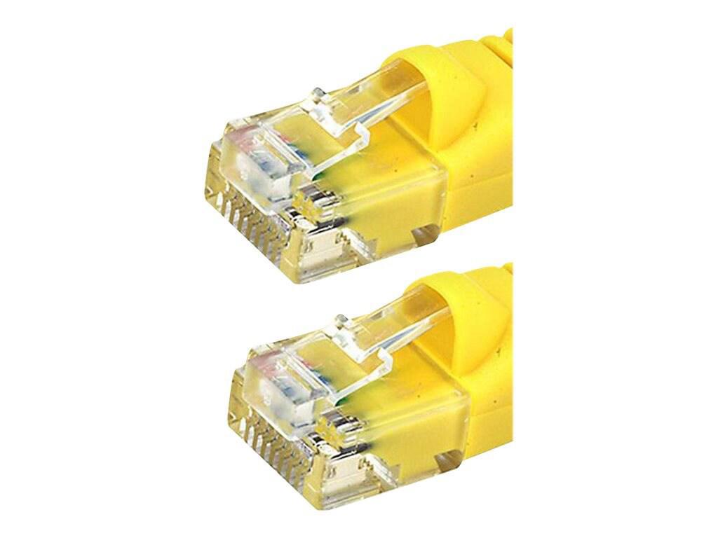 Monoprice Cat6 24Awg 550MHz Utp Bare Copper Snagless Ethernet Patch Cable, Yellow, 7FT