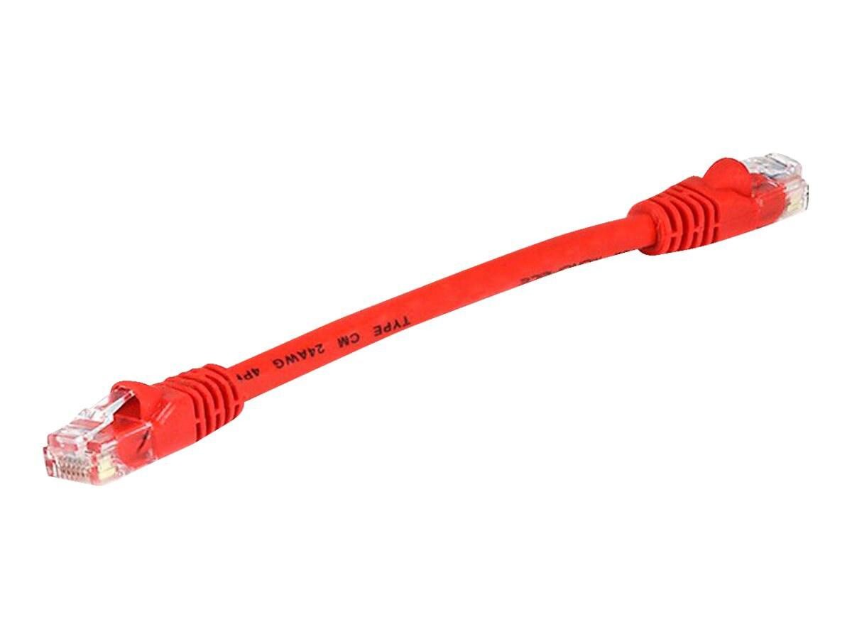 Monoprice Cat6 24Awg 550MHz Utp Bare Copper Snagless Ethernet Patch Cable, Red, 6"