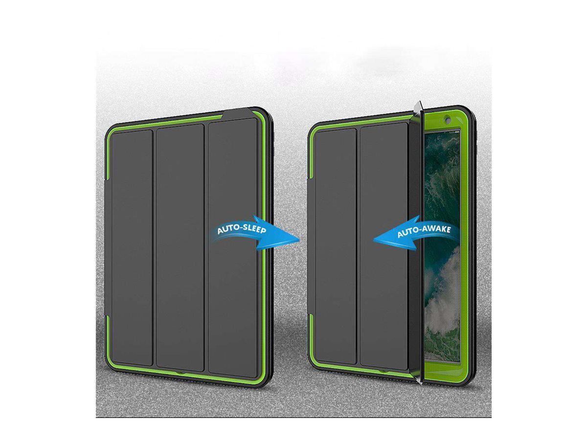 Amzer 3-Layer Magnetic Protective Case W/ Smart Cover For iPad Air 10.5 2019, iPad Pro 10.5 - Light Green