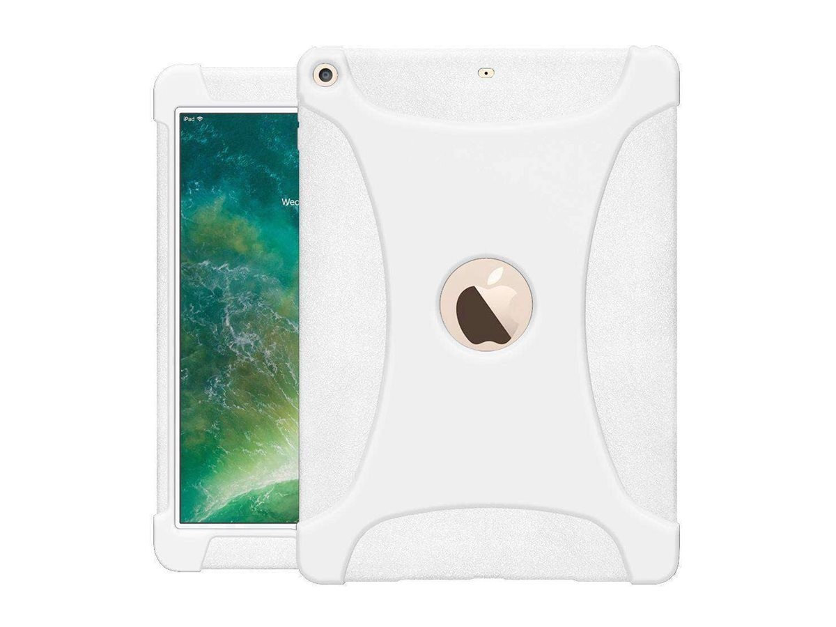 Amzer Shockproof Rugged Silicone Skin Jelly Case For iPad 9.7 (2017/ 2018) - White
