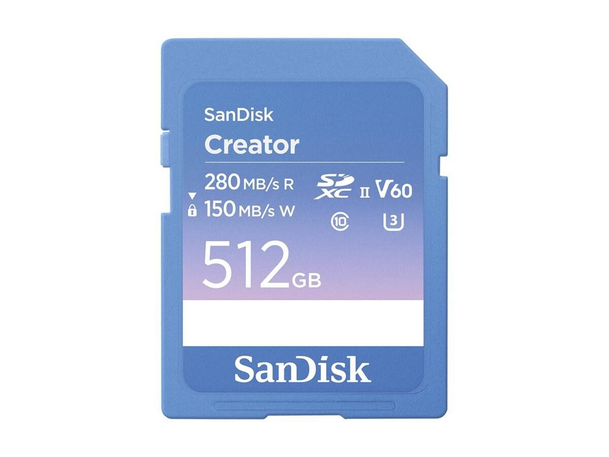 SanDisk 512GB Creator SDXC Uhs-Ii Card, Class 10