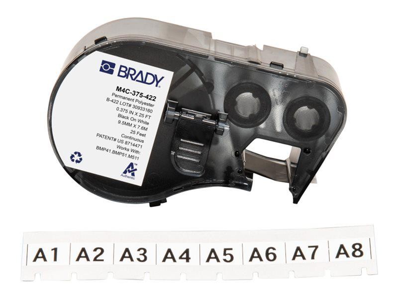 Brady 0.375" Aggressive Adhesive Multi-Purpose Polyester Labels W/ Ribbon For M4 & M5 Printers
