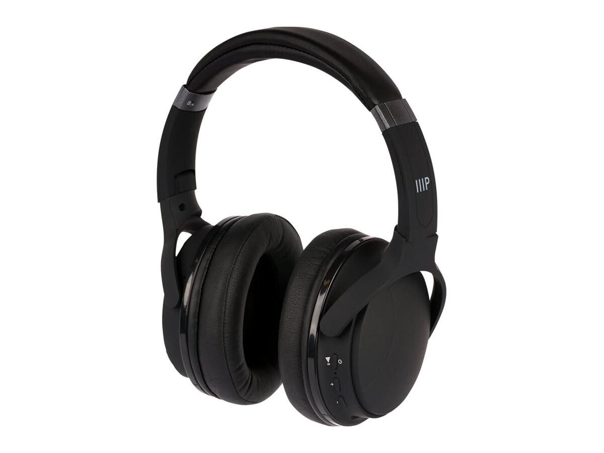 Monoprice Bt-250Anc Bluetooth Wireless Over Ear Headphones W/ Active Noise Cancelling