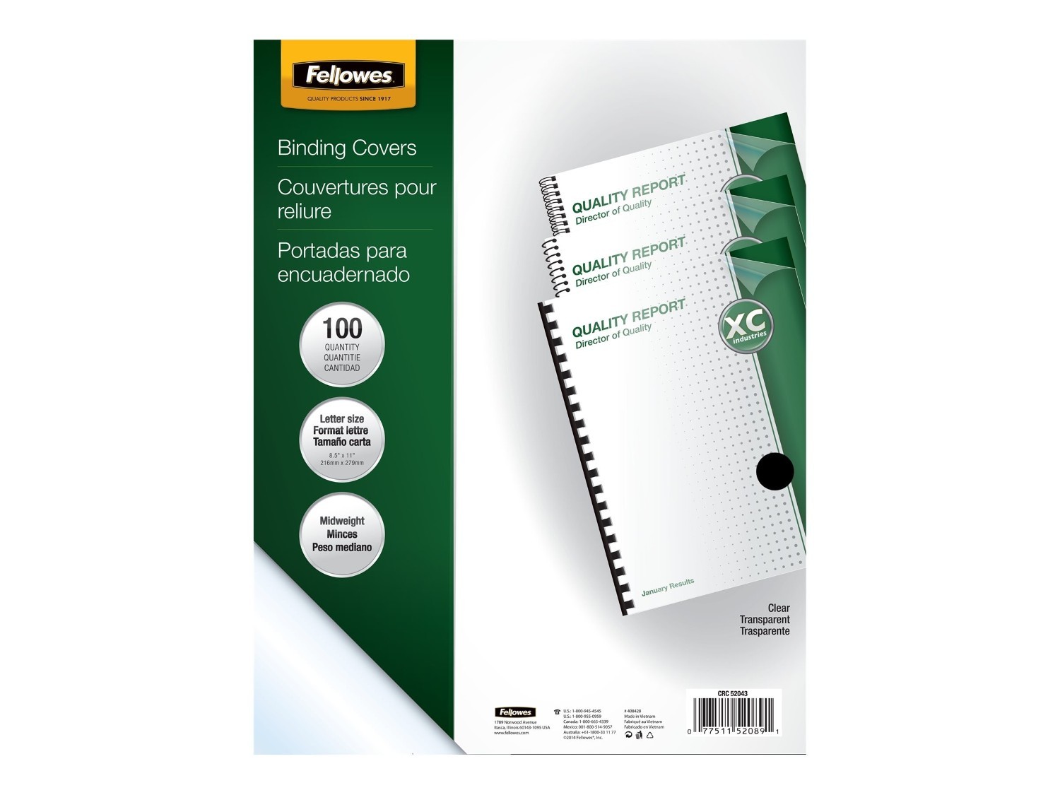 Neato Transparent PVC Cover Letter Paper (100-Pack)
