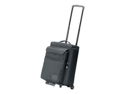 Jelco Padded Hard Side Travel Case For Projector With Removable Laptop Case, Wheeled, Black, 11"X14"X22"