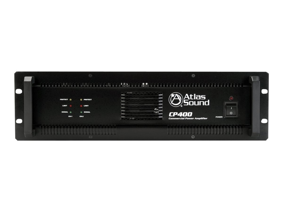 Atlas Sound CP400 400W High-Performance, Dual-Channel Commercial Audio Amplifier