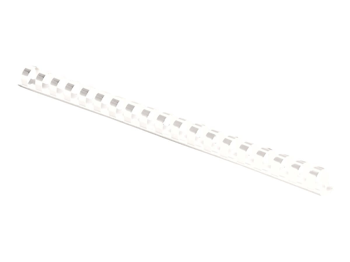 Neato Plastic Comb Bindings, 3/8 Diameter, 55 Sheet Capacity, White, 100-Pack