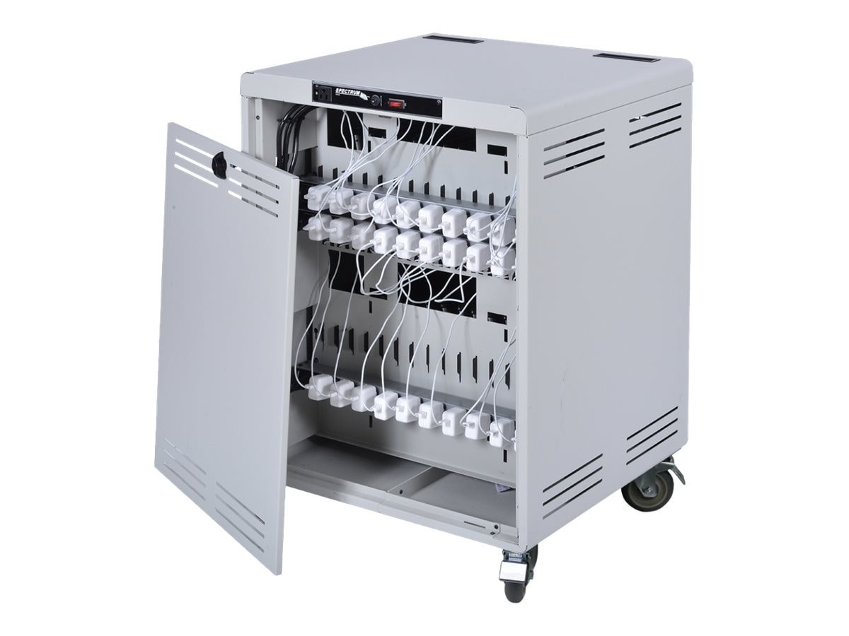 Spectrum Industries Connect30 iPad, Chromebook, Notebook Cart With 4" Balloon Wheels