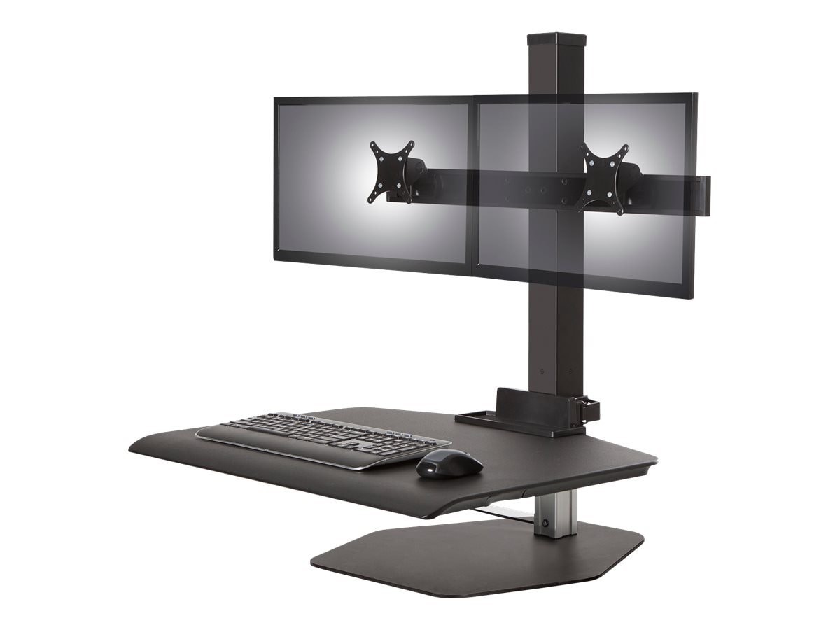 Human Active Technology Ergotech Winston Dual Monitor Sit-Stand Workstation, Vista Black