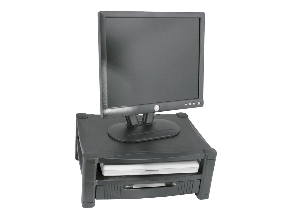 Kantek Double Level Adjustable Monitor Stand With Drawer