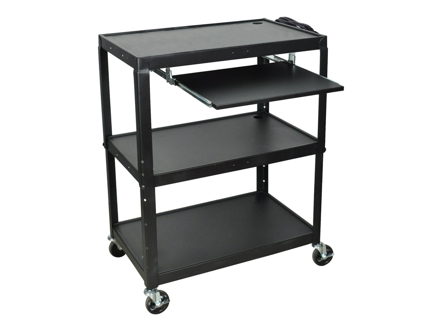 Luxor Extra Large Adjustable Height Steel Cart - Pullout