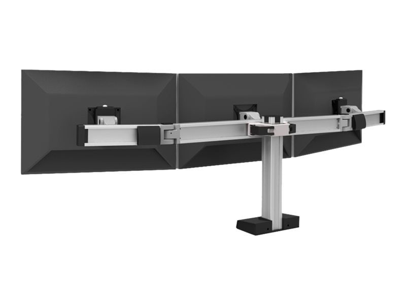 Human Active Technology Ergotech Bild Triple Monitor Array With Clamp Mount, Black