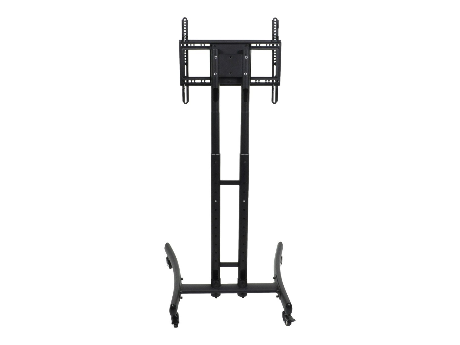 Luxor Adjustable Height Rolling TV Stand For 32"-70" Displays, Black