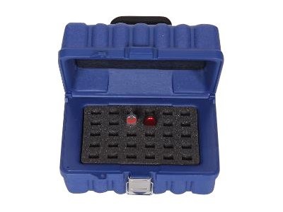 Perm-A-Store Turtle Flash Drive Case, 30-Drive Capacity, Blue