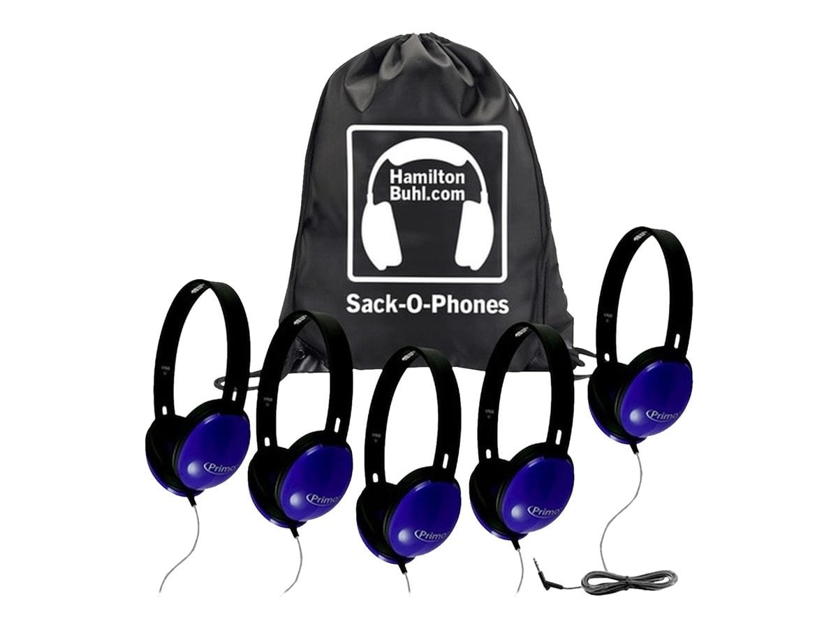 Hamilton Electronics Hamilton Primos Headphones - Blue (5-Pack Sack-O-Phones)