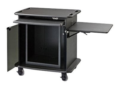 Video Furniture Multimedia Cart, Black Laminate