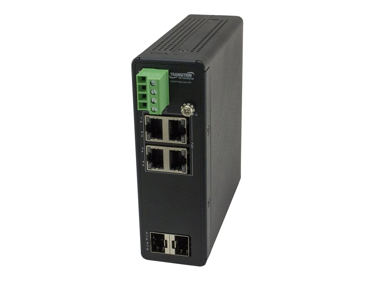 Milan 4-Port GbE PoE+ Unmngd Hardened Switch w/2xGbE SFP