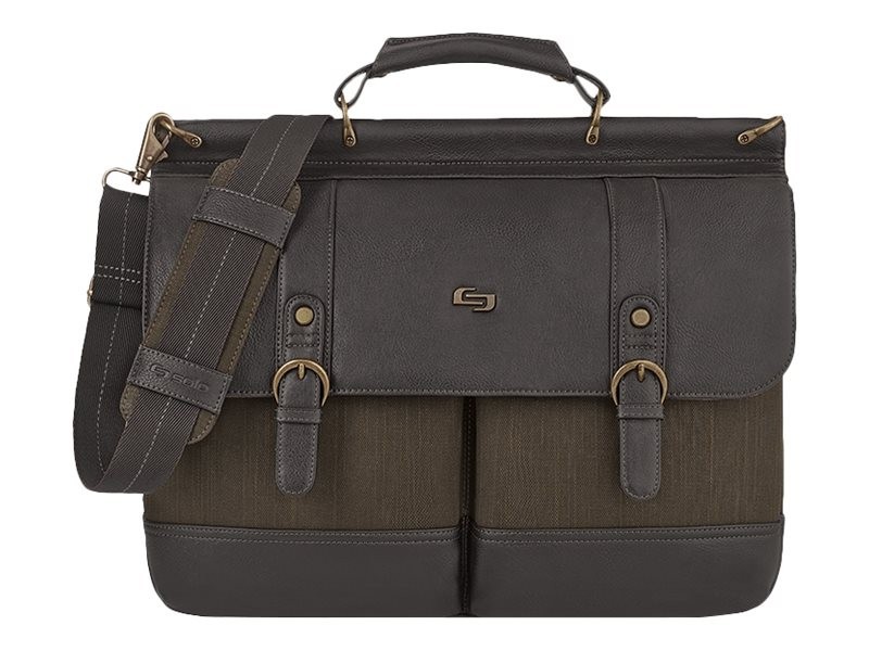 Solo Cases Solo 15.6" Bradford Collection Thompson Briefcase, Espresso