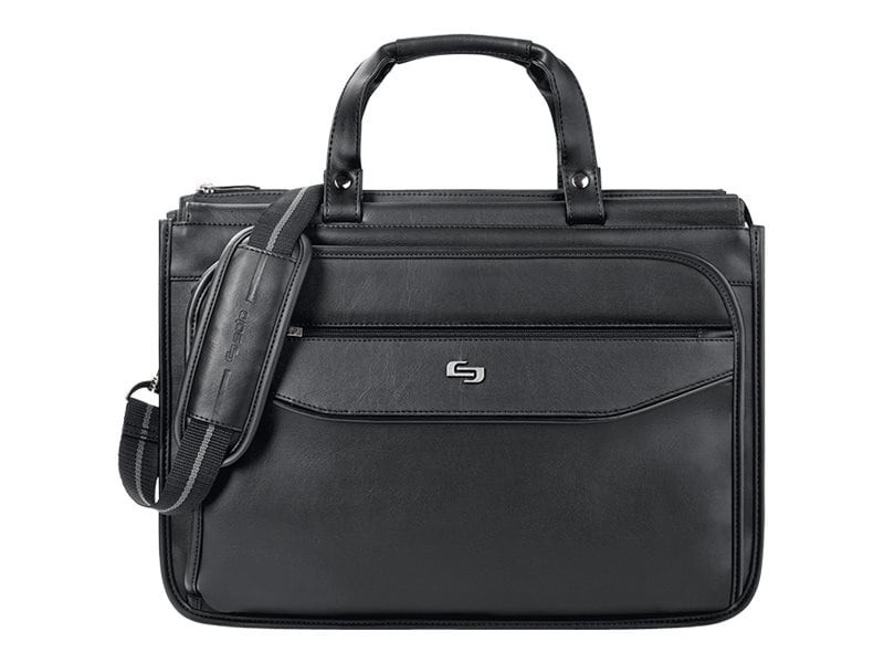 Solo Cases Solo 15.6" Harrison Triple Compartment Briefcase, Black