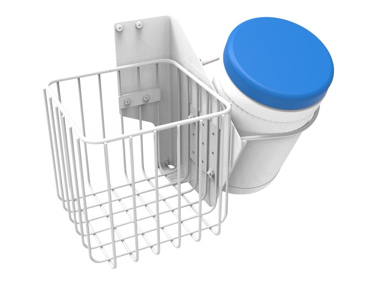GCX Combination Wipes Container Holder & 6" X 6" X 6" Wire Basket