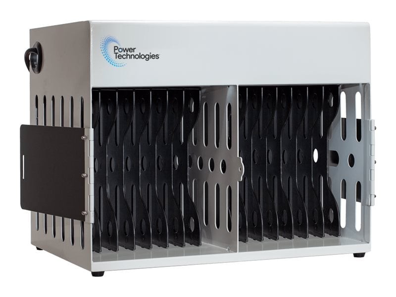 Power Technologies Anywhere Cart 16 Bay Secure Charging Cabinet With Basic Charging System