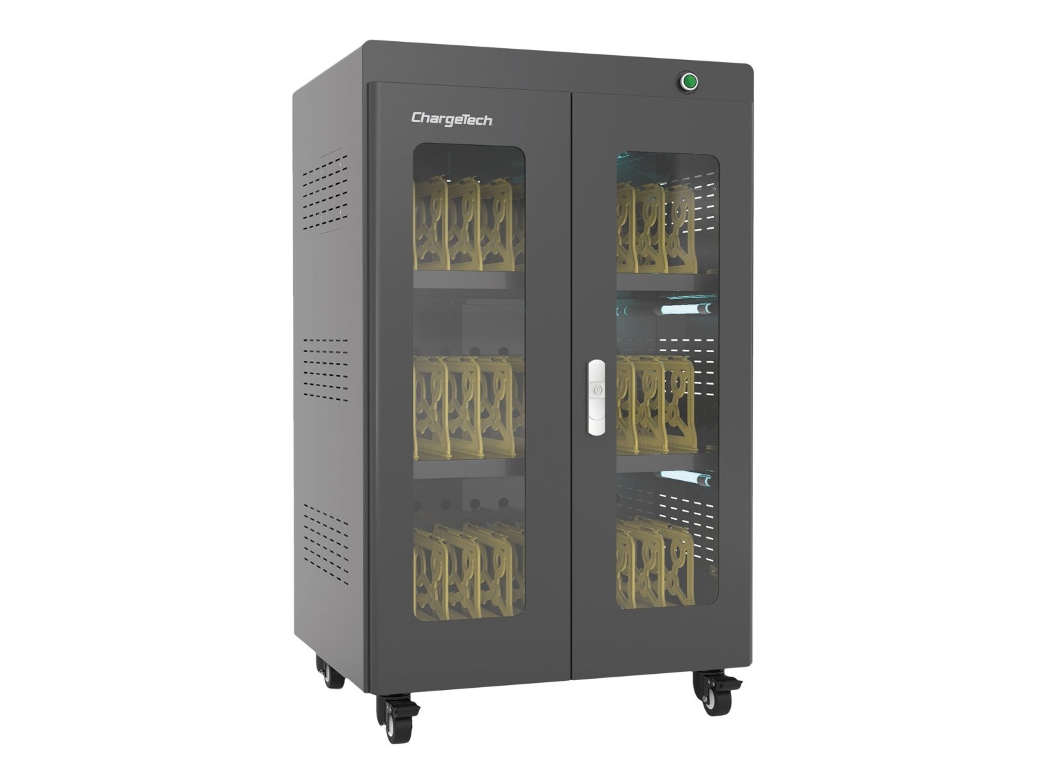 ChargeTech 30 Bay Uv Clean & Charge Ac Cart. Charge, Store, And Clean Up To 30 De