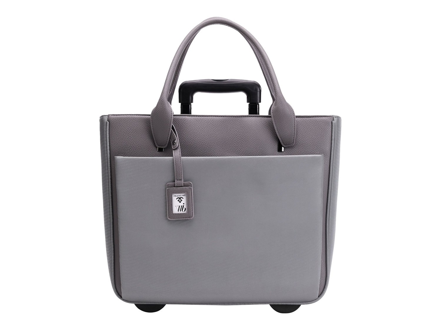 Francine Collections Florence Gray Rolling Tote Case17.3 Laptop