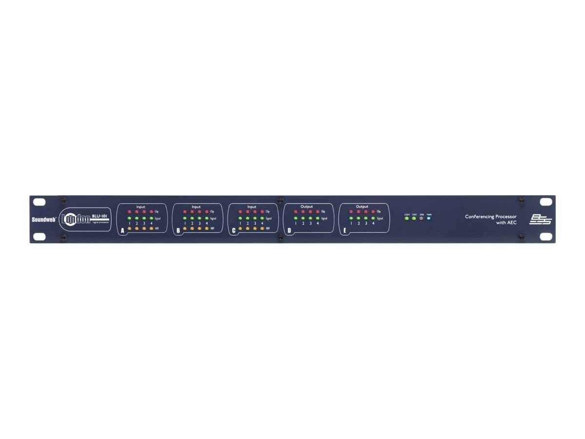 BSS Audio 12 Analog Mic/Line Input, 8 Analog Output, Networked Signal Processor W/ 12 Independent Aec
