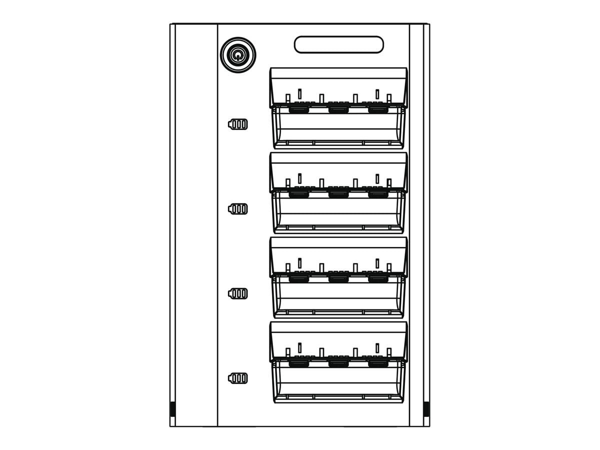 Pioneer Pos Solution Pioneer Mbay 4 Battery Charging Station, White