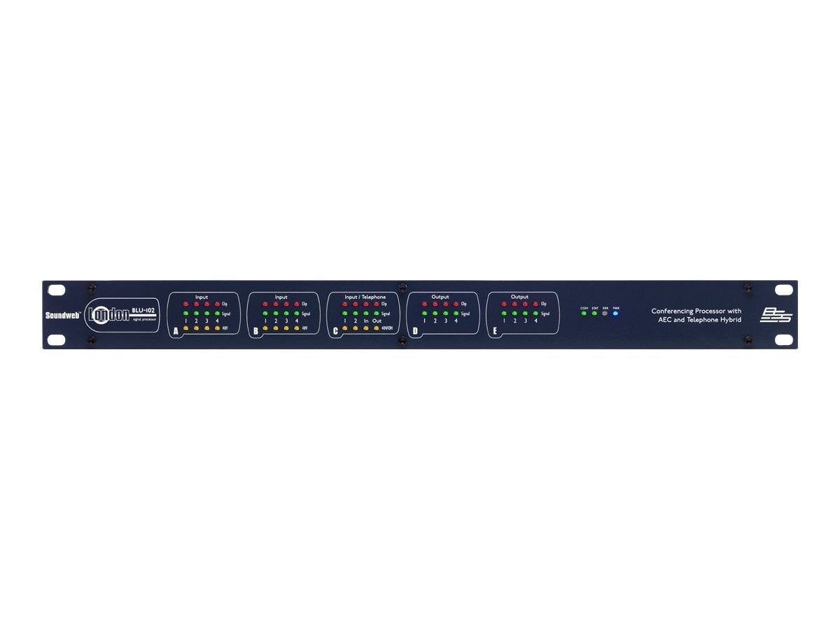 BSS Audio 10 Analog Mic/Line Input, 8 Analog Output, Networked Signal Processor W/ 8 Independent Aec