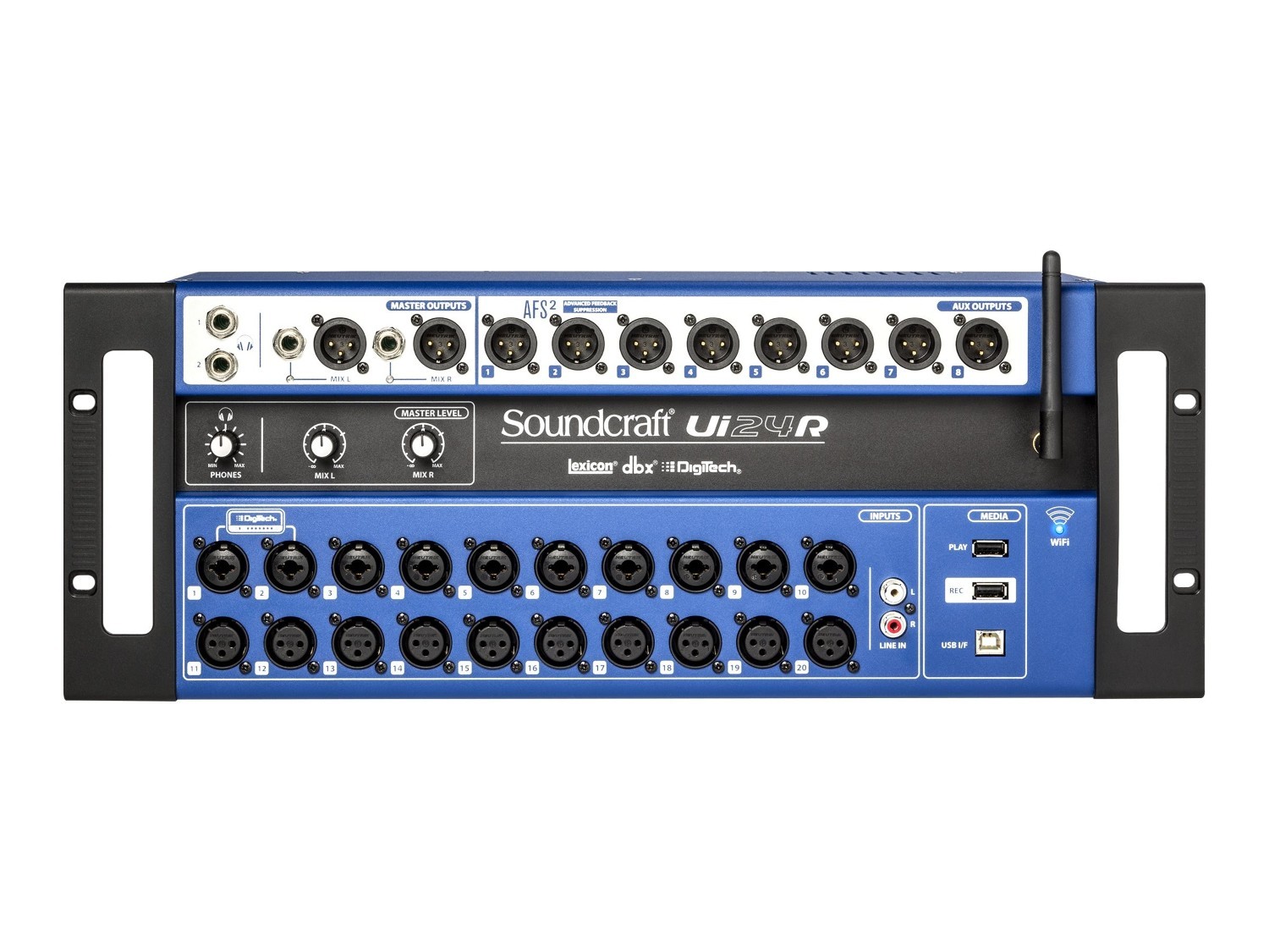 Soundcraft Ui-24Rus 24-Channel Digital Mixer/USB Multi-Track Recorder W/ Wireless Control