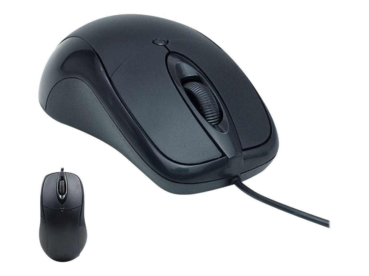 B3e PS2 Optical 3-Button Mouse, Wired, Black