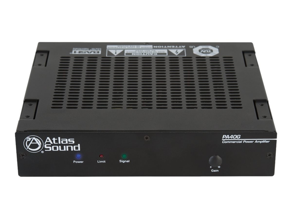 Atlas Sound AtlasIED Pa40g Amplifier 40 W RMS 1 Channel 0.5% THD - 50 HZ To 20 kHz 71 W Amplifier With Glbal PWR