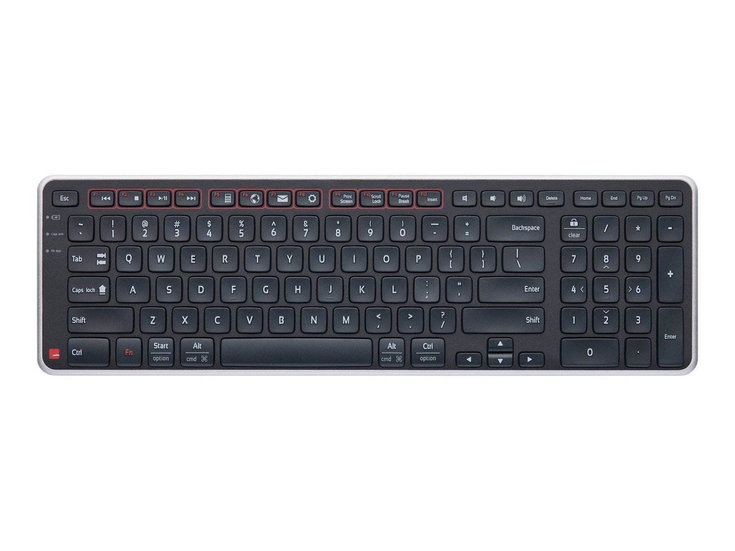 Contour Design Keyboard - Wireless Connectivity - Usb Interface - Mac, PC, Windows 3 Tilt Options Flat Edge C