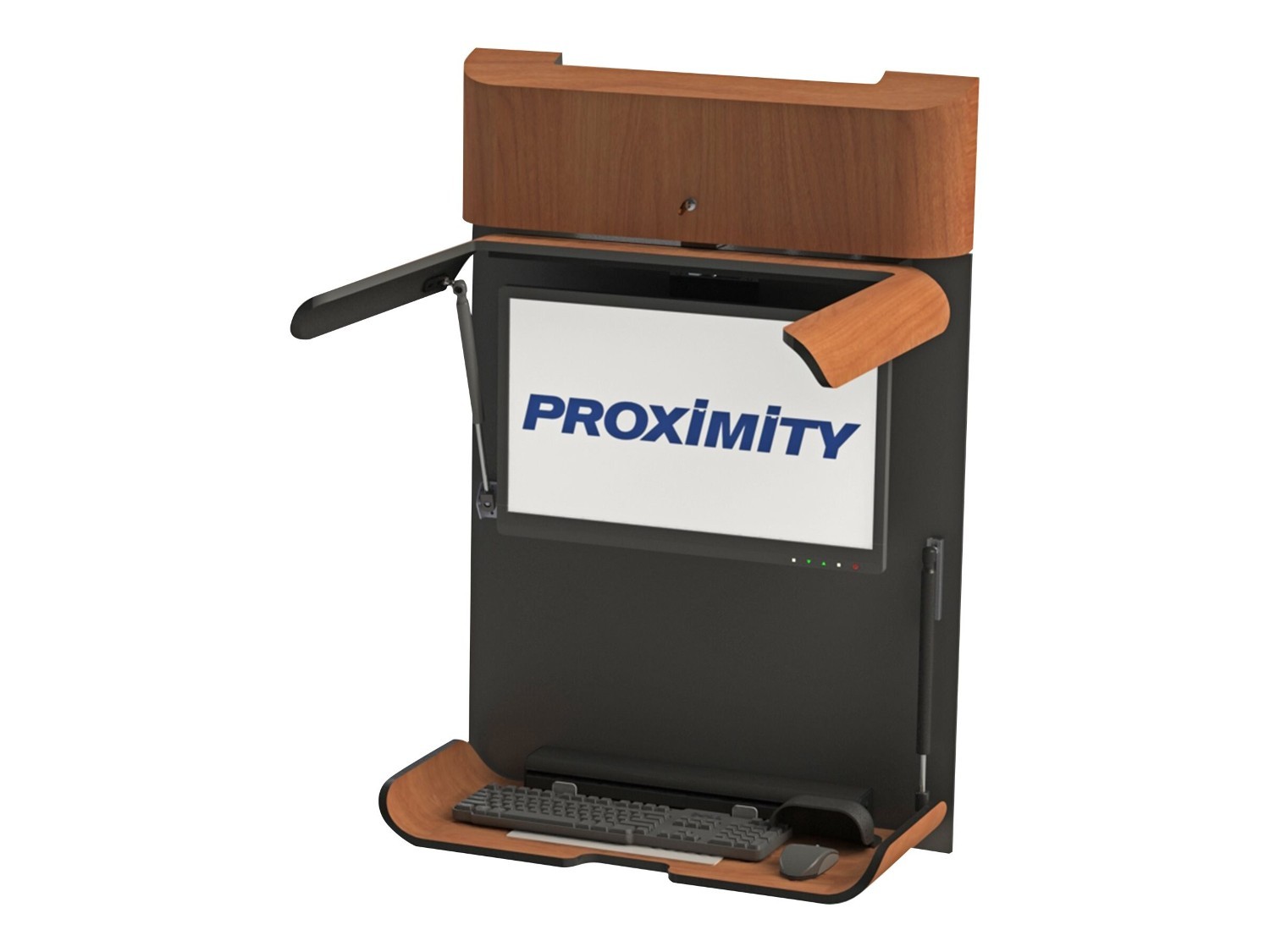 Proximity Systems Proximity Classic CW1 Wall Mounted Computer Workstation, Cable Management, Keyboard And Mouse Storage