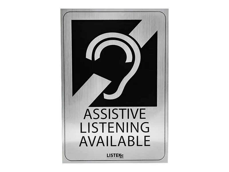 Listen Technologies Assistive Listening Notification Signage Kit