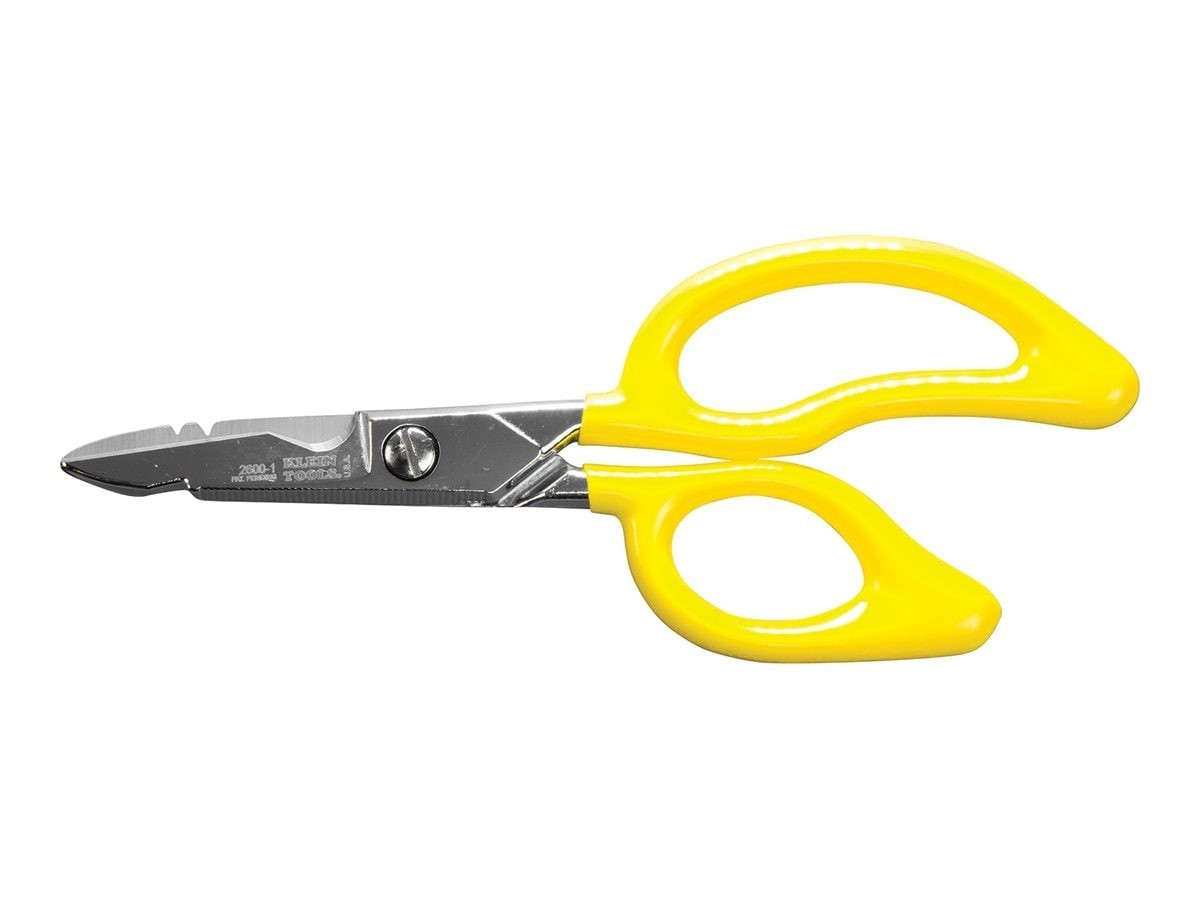 Klein Tools Electrician's Scissors With Cable Cutting Notch