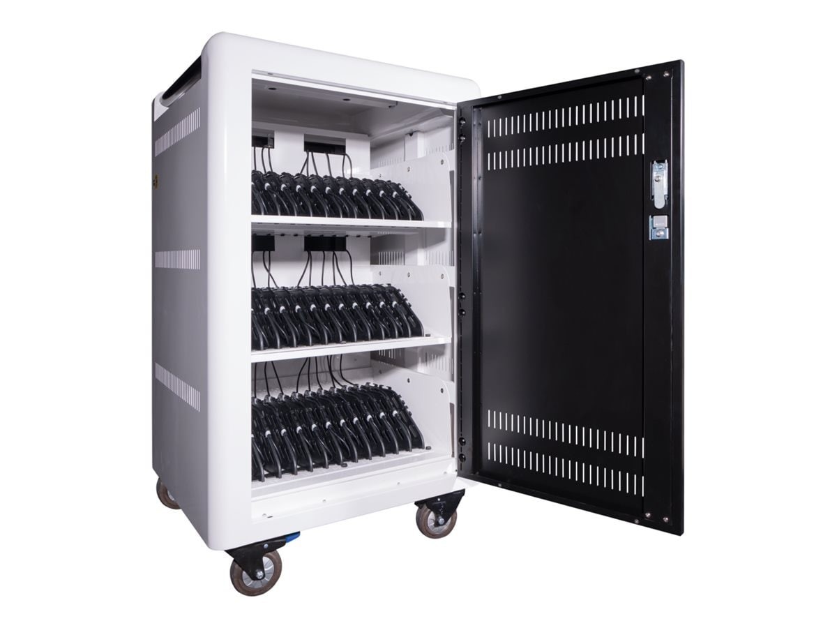 Power Technologies Anywhere Cart 36 Bay Secure Charging Cart W/ Usb Hub, Usb-C Cables