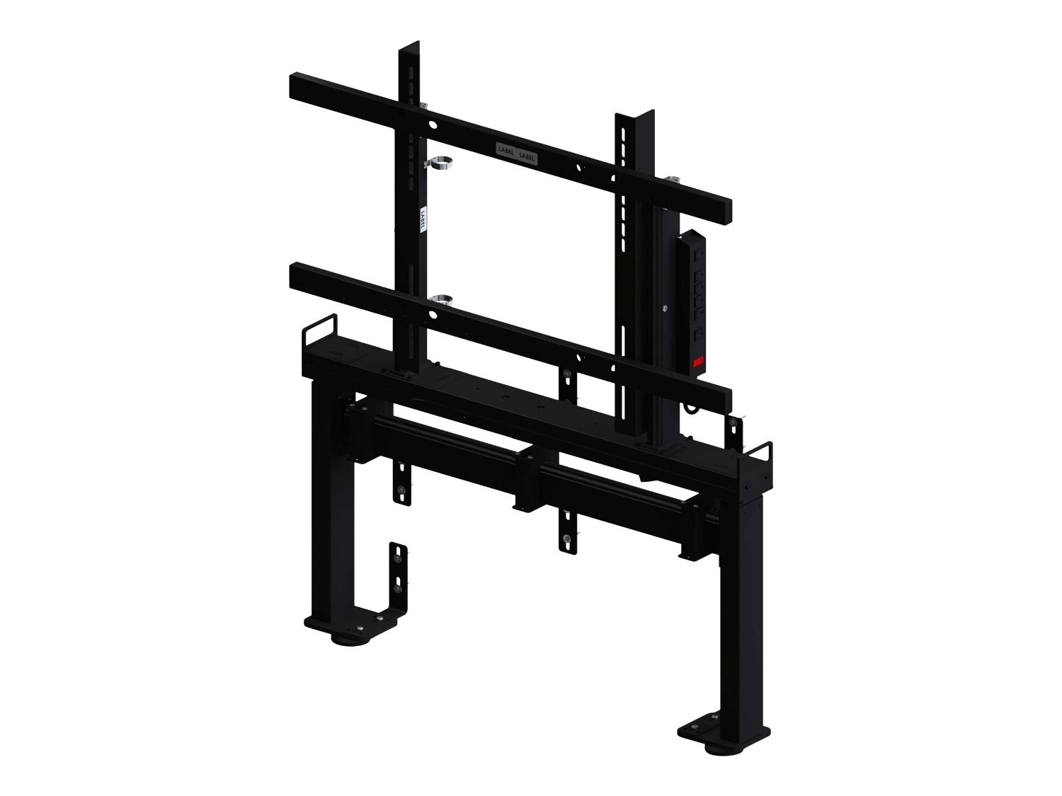 Jo-Ro Manufacturing Company Joro ProLift Height Adjustable Powered Wall Mounted Floor Stand For Displays Up To 86"
