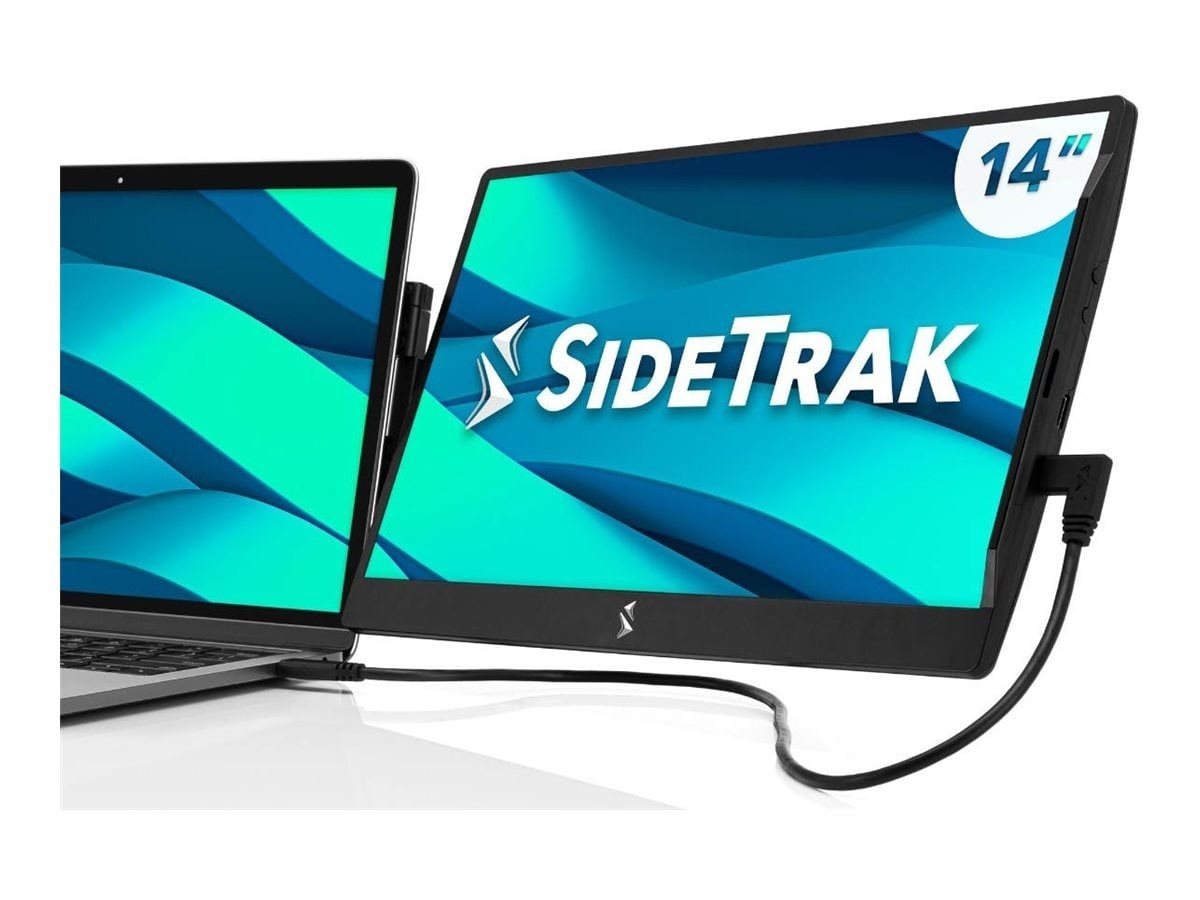 Luxor Sidetrak Swivel HD 14In Attachable Portable Monitor