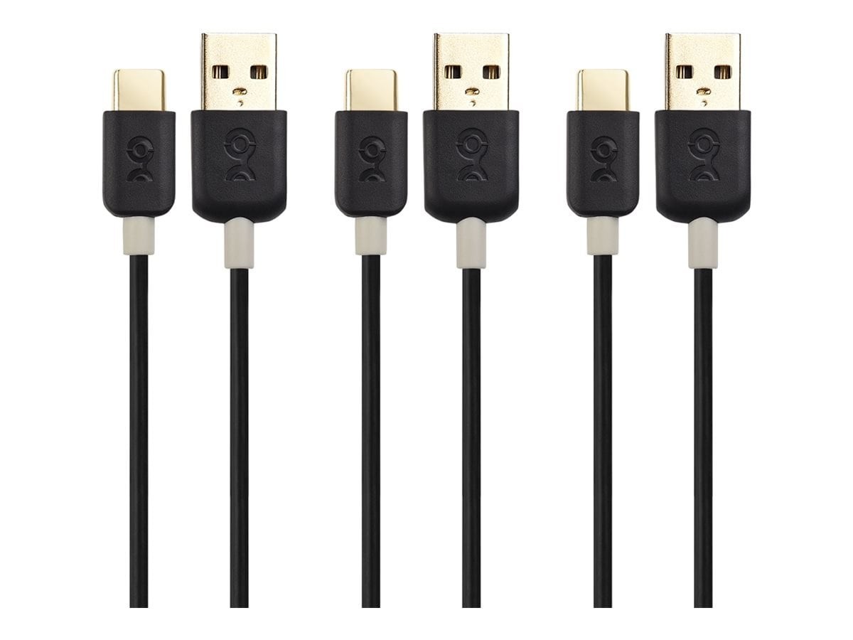 Cable Matters Slim Series Usb-C To Usb Type A M/M Cable, Black, 1M, 3-Pack